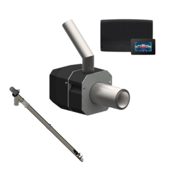 Põletikomplekt juhtseadmega ecoMAX 920 NTC 6-26kW puutetundliku ekraaniga + pelleti tigu 2m kuni 50kW kahest osast KIPI